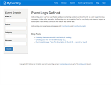 Tablet Screenshot of myeventlog.com